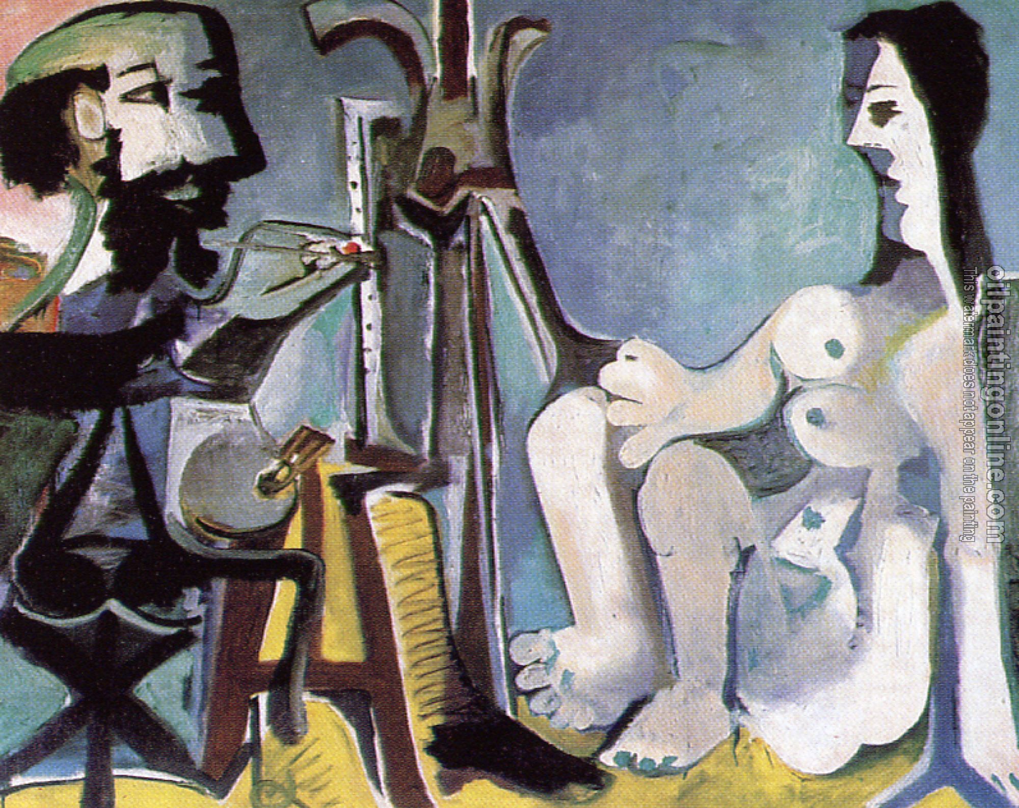 Picasso, Pablo - the painter and his model